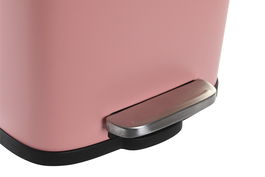 DKD Home Decor Papelera Basicos Melocoton Metal y Pp 18 x 29.5 x 21 cm