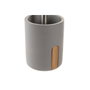 DKD Home Decor Escobillero de Cemento y Bambú Gris Mate