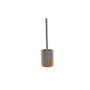 DKD Home Decor Escobillero de Cemento y Bambú Gris Mate