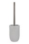 DKD Home Decor Escobillero de Cemento e Inox Mate Blanco