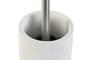 DKD Home Decor Escobillero Blanco Cemento Inox 10 x 37 x 10 cm