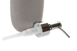 DKD Home Decor Dosificador Gris Cemento PP 8.5 x 16.5 x 8 cm