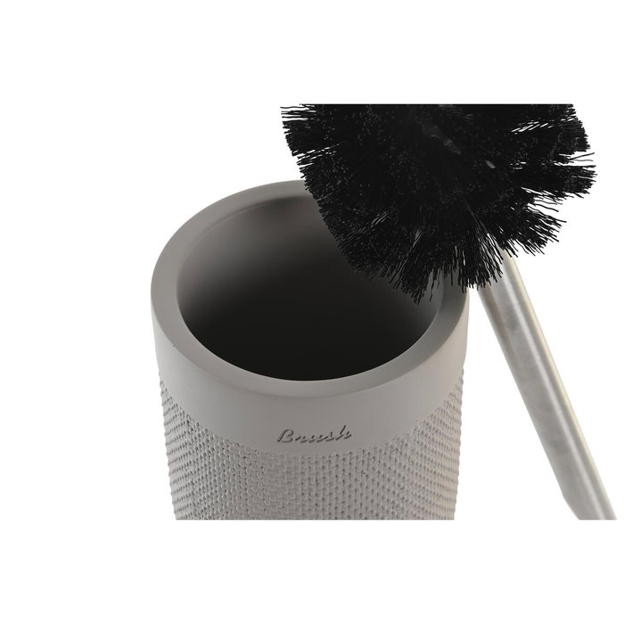 DKD Home Decor Escobillero de Cemento y Acero Inoxidable Mate Gris DKD Home Decor Escobillero de Cemento y Acero Inoxidable Mate Gris