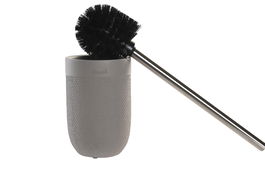 DKD Home Decor Escobillero Gris Cemento Inox 10 x 37 x 10 cm