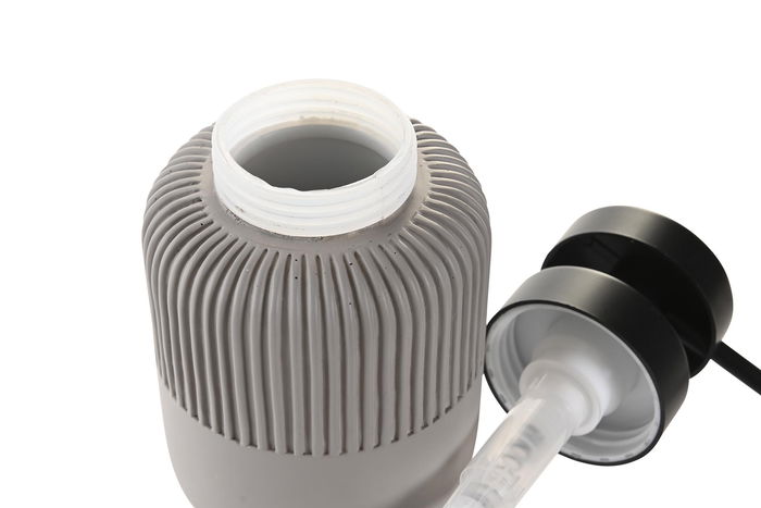 DKD Home Decor Dosificador Gris Cemento y PP 10.5 x 15 x 7 cm