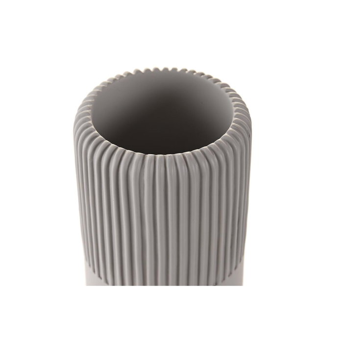 DKD Home Decor Vaso de Cemento 7x7x11 Mate Gris