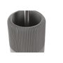 DKD Home Decor Escobillero de Cemento y Acero Inoxidable Mate Gris 11x11x36,5 cm