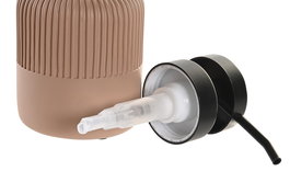 DKD Home Decor Dosificador Básico Terracota Negro Cemento y PP 10.5 x 15 x 8 cm