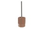 DKD Home Decor Escobillero de Cemento e Inox Mate Terracota 11x11x36,5 cm