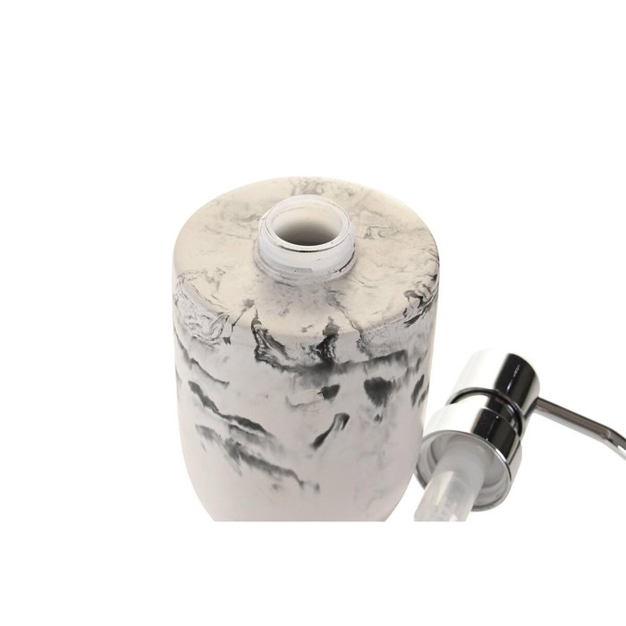 DKD Home Decor Dosificador de Cemento Símil Mármol Mate Blanco y Negro