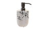 DKD Home Decor Dosificador de Cemento Símil Mármol Mate Blanco y Negro