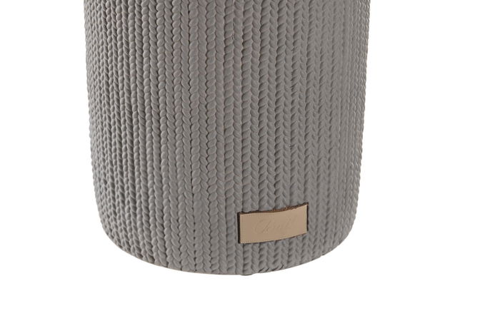 DKD Home Decor Escobillero Gris Cemento Inox 10 x 10 x 36 cm