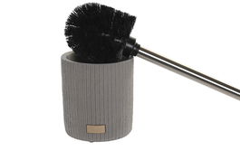 DKD Home Decor Escobillero Gris Cemento Inox 10 x 10 x 36 cm