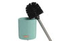 DKD Home Decor Escobillero de Cemento e Inox Verde Menta Mate