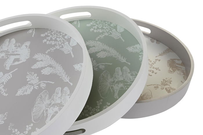 DKD Home Decor Bandeja Atlantic Forest 2022 MDF Marron Claro Blanco Verde Blanco 35 x 35 x 5 cm (3 Unidades) DKD Home Decor Bandeja Atlantic Forest 2022 MDF Marron Claro Blanco Verde Blanco 35 x 35 x 5 cm (3 Unidades)