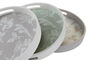 DKD Home Decor Bandeja Atlantic Forest 2022 MDF Marron Claro Blanco Verde Blanco 35 x 35 x 5 cm (3 Unidades)