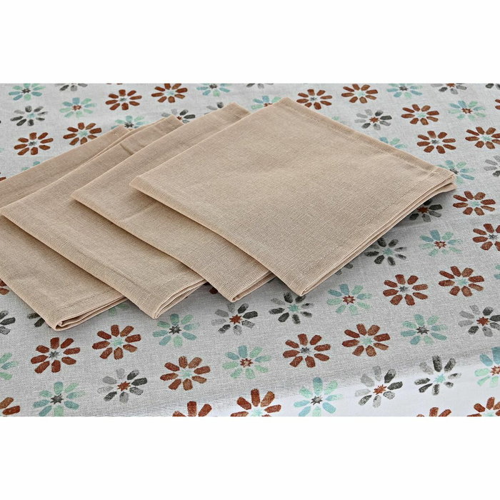 DKD Home Decor Juego de Manteles de Algodón 150x250 cm, Azul Celeste y Gris