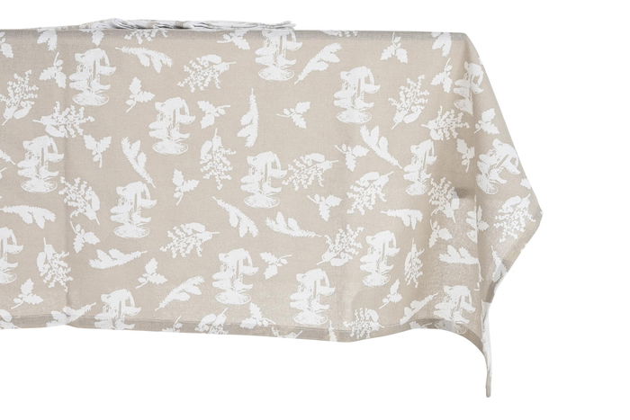 DKD Home Decor Mantel Estilo Alpino Marron Claro y Blanco 150 x 150 cm Algodon Set de 5 Piezas DKD Home Decor Mantel Estilo Alpino Marron Claro y Blanco 150 x 150 cm Algodon Set de 5 Piezas