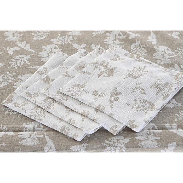 DKD Home Decor Set de 5 Manteles de Algodón 150x150 cm Surtido de 2