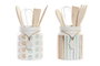 DKD Home Decor Set de 5 Botes de Utensilios Casablanca 2022