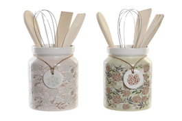 DKD Home Decor Set de 5 Botes para Utensilios IVY&amp;DAISY 2022