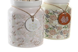 DKD Home Decor Ivy&daisy 2022 Bote Utensilios Tradicional Verde Beige Dolomita MDF Set de 5 12x25x12 cm