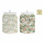 DKD Home Decor Set de 2 Botes de Dolomita IVY&DAISY 2022, 2,35 L, Verde y Beige
