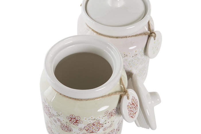 DKD Home Decor Bote Tradicional Verde Beige 12 x 16 x 12 cm (2 Unidades)