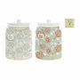 DKD Home Decor Pack de 2 Botes de Dolomite IVY&amp;DAISY 2022, 1 L, Verde y Beige