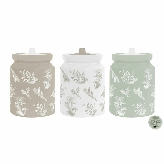 DKD Home Decor Pack de 3 Botes de Dolomita 1 L - Atlantic Forest 2022