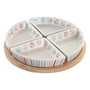 DKD Home Decor Set de Aperitivo 5 Piezas Gres y Bambú Multicolor Casablanca 2022