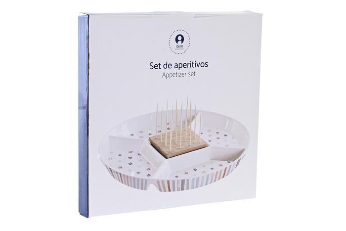 DKD Home Decor Aperitivo Urban Casablanca 2022 Multicolor Natural Gres Bambú 23.5 x 3 x 23.5 cm DKD Home Decor Aperitivo Urban Casablanca 2022 Multicolor Natural Gres Bambú 23.5 x 3 x 23.5 cm