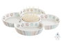 DKD Home Decor Aperitivo Urban Multicolor Natural Gres y Bambú 22 x 22 x 3 cm