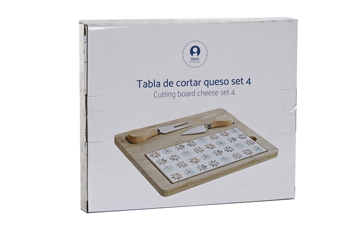 DKD Home Decor Tabla Aperitivo Urban Multicolor Bambú Gres Set 4 Piezas 20 x 1.2 x 24.5 cm DKD Home Decor Tabla Aperitivo Urban Multicolor Bambú Gres Set 4 Piezas 20 x 1.2 x 24.5 cm