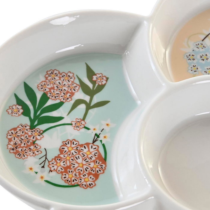 DKD Home Decor Bandeja de Aperitivo Gres y Bambú Verde 22x22x3 cm DKD Home Decor Bandeja de Aperitivo Gres y Bambú Verde 22x22x3 cm