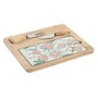 DKD Home Decor Set de 4 Tablas de Aperitivo de Bambú y Gres Verde