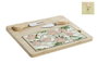 DKD Home Decor Set de 4 Tablas de Aperitivo de Bambú y Gres Verde