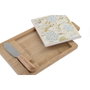DKD Home Decor Set de 3 Tablas para Aperitivo Bambú y Gres Verde, Beige y Blanco