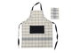 DKD Home Decor Set de 2 Delantales de Algodón con Cuadros, 70x85 cm