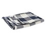 DKD Home Decor Mantel Azul Blanco 150x150 cm Set 5 Algodón Poliéster Hecho a Mano Cuadros