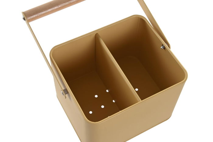 DKD Home Decor Cubertero Vintage Chinalight 22 Terracota Amarillo Metal Pino 15.5 x 24 x 18 cm (2 Unidades)