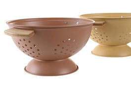 DKD Home Decor Escurridor Vintage Terracota Amarillo 24.5 x 14 x 30 cm (2 Unidades)