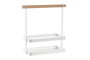 DKD Home Decor Yamazaki 22 Organizador Basicos Blanco Natural Metal Pino 10 x 24 x 20 cm