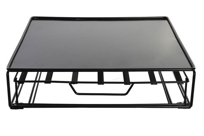 DKD Home Decor Soporte para 48 Cápsulas Nespresso Metal Negro 32 x 7 x 28.7 cm