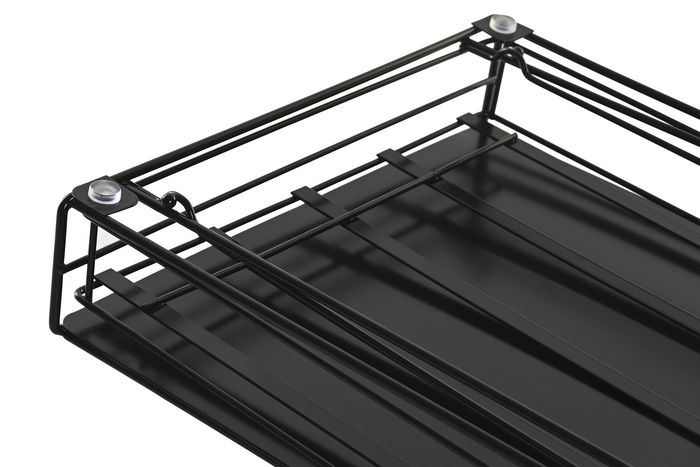 DKD Home Decor Soporte Cápsulas Básico Negro Metal 32 x 7 x 28.7 cm