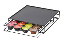 DKD Home Decor Soporte para 20 Cápsulas Dolce en Metal Negro