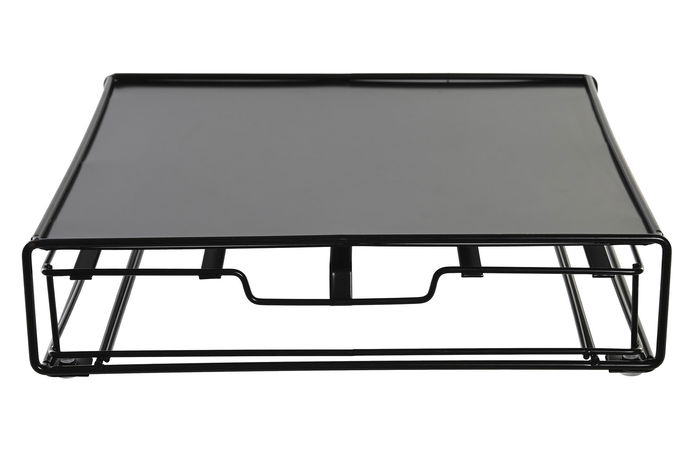 DKD Home Decor Soporte Cápsulas Básico Negro Metal 32 x 7 x 28.7 cm