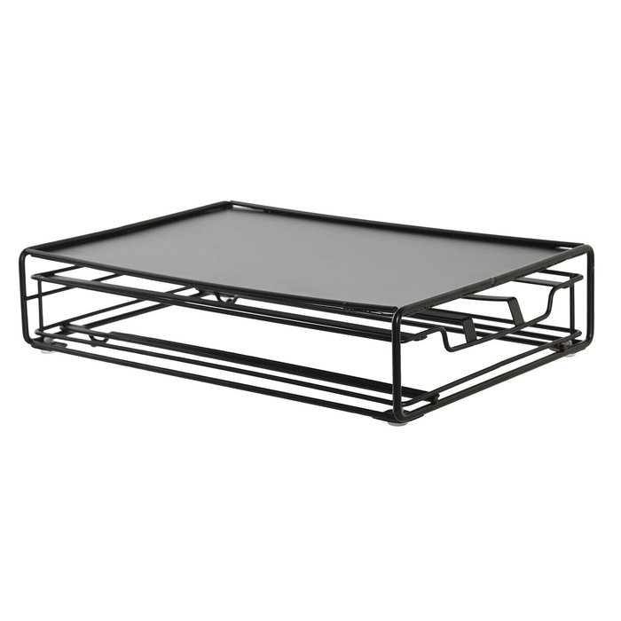 DKD Home Decor Soporte para 15 Cápsulas Dolce en Metal Negro