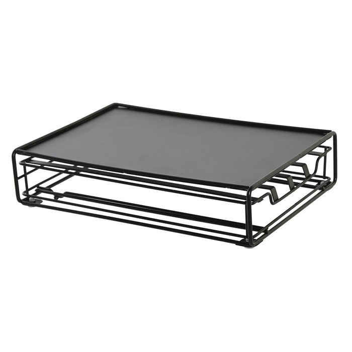DKD Home Decor Soporte para 32 Cápsulas Nespresso Negro Metal 31 x 7.5 x 21 cm