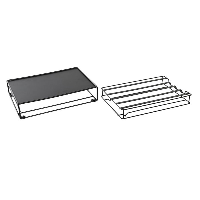 DKD Home Decor Soporte para 32 Cápsulas Nespresso Negro Metal 31 x 7.5 x 21 cm